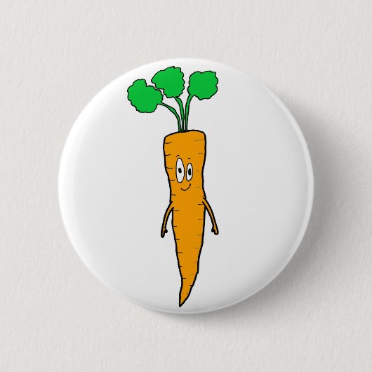 Mr. Carrot in White Ronde Button 5,7 Cm (Voorkant)