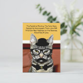 Mr. Cat kondigt aanstaande verhuizing aan Aankondigingskaart (Staand voorkant)