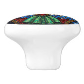 Mr Cat, Victorian Black Cat in Hat  Keramische Knop (Zijkant)