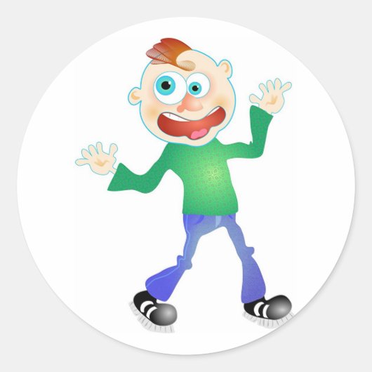 Mr Chat Ronde Sticker (Voorkant)