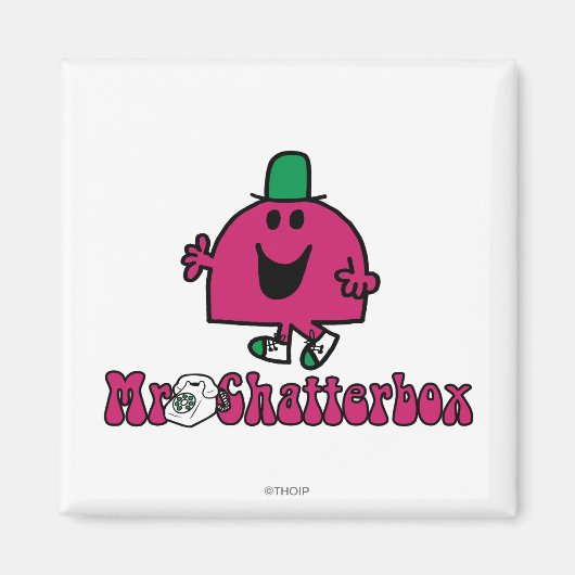 Mr Chatterbox Logo & Telefoon Magneet (Voorkant)