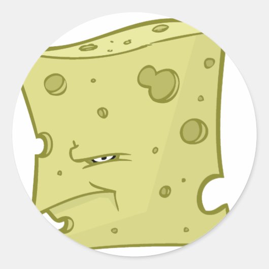 Mr. Cheese Ronde Sticker (Voorkant)