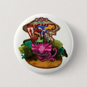 MR CHESHIRE ZEGT... KNOOP RONDE BUTTON 5,7 CM