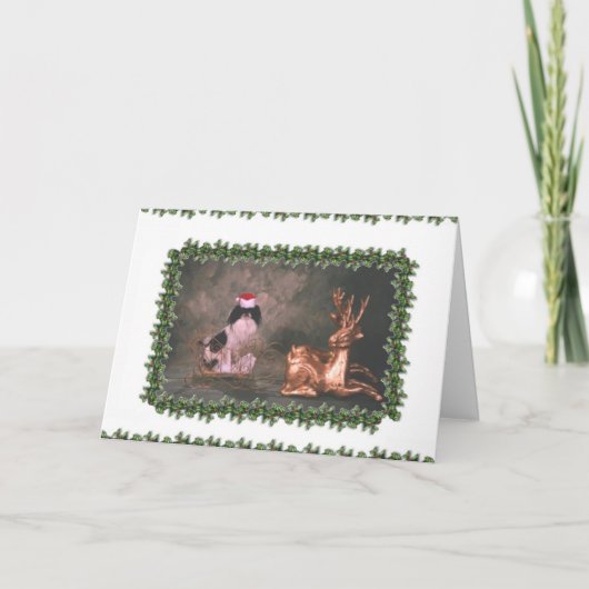 Mr Chin Christmas_sleigh Feestdagen Kaart (Voorkant)