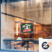 Mr Claus extra fancy snoepstokken Raamsticker (Cafe Raam)
