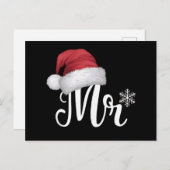 Mr Claus Koppels Matching Kerstmis Pyjama Santa Feestdagenkaart (Voorkant / Achterkant)