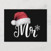 Mr Claus Koppels Matching Kerstmis Pyjama Santa Feestdagenkaart (Voorkant)