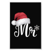 Mr Claus Koppels Matching Kerstmis Pyjama Santa Foto Afdruk (Voorkant)