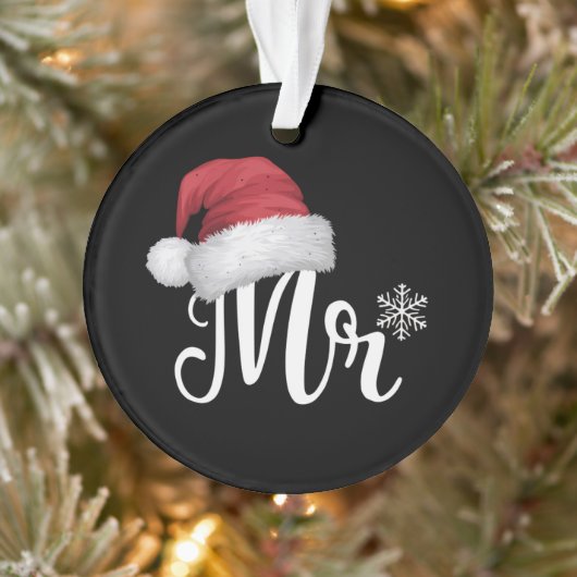 Mr Claus Koppels Matching Kerstmis Pyjama Santa Ornament (Boom)