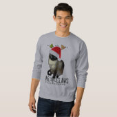 "Mr Claws" Siamese kat lelijke kerstmis shirt (Voorkant volledig)