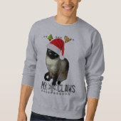 "Mr Claws" Siamese kat lelijke kerstmis shirt (Voorkant)