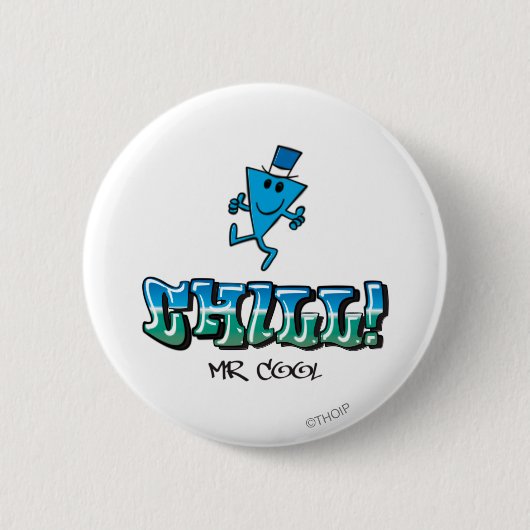 Mr Cool Chilling Out Ronde Button 5,7 Cm (Voorkant)