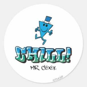 Mr Cool Chilling Out Ronde Sticker