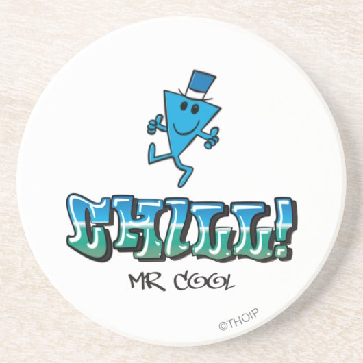 Mr Cool Chilling Out Zandsteen Onderzetter (Voorkant)