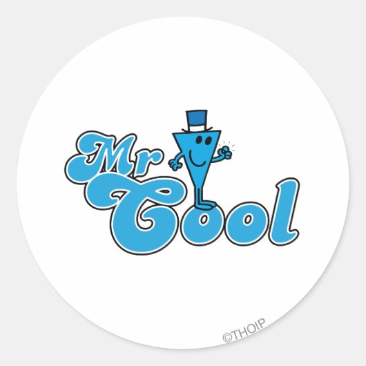 Mr Cool | Happy Fist Pump Ronde Sticker (Voorkant)