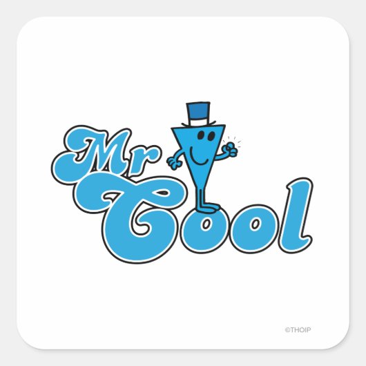 Mr Cool | Happy Fist Pump Vierkante Sticker (Voorkant)