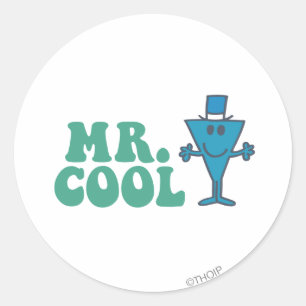 Mr Cool Logo-ontwerp Ronde Sticker