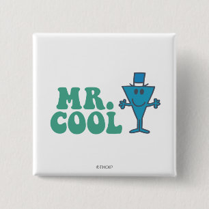 Mr Cool Logo-ontwerp Vierkante Button 5,1 Cm