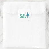 Mr Cool | Logo-ontwerp Vierkante Sticker (Tas)