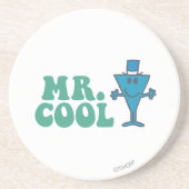 Mr Cool | Logo-ontwerp Zandsteen Onderzetter (Voorkant)