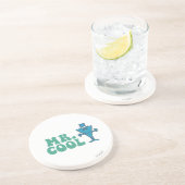 Mr Cool | Logo-ontwerp Zandsteen Onderzetter (Zijkant)