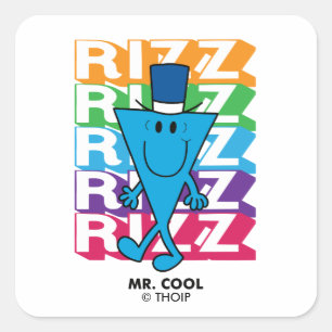 Mr Cool Rizz Vierkante Sticker