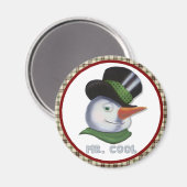Mr Cool - Sneeuwman Magneet (Voorkant / Achterkant)