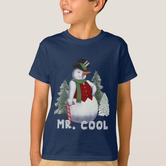 Mr Cool - Sneeuwman T-shirt (Voorkant)