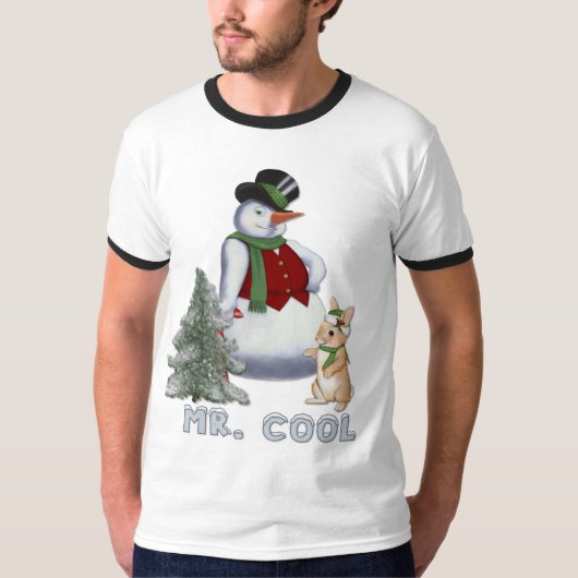 Mr Cool - Sneeuwman T-shirt (Voorkant)