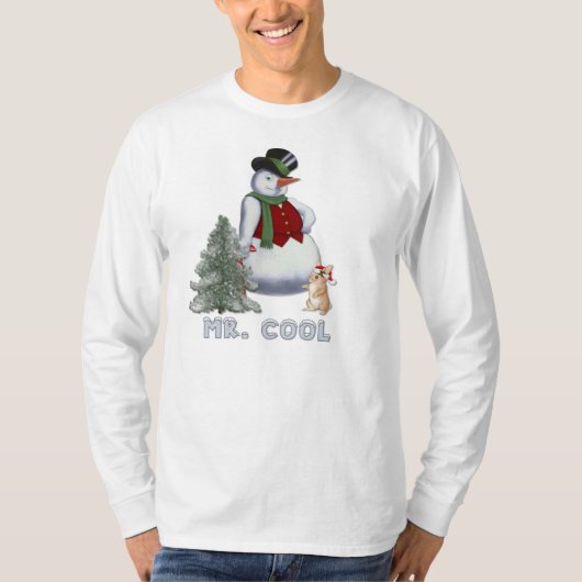 Mr Cool - Sneeuwman T-shirt (Voorkant)
