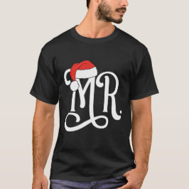 Mr Couples Kerstman Pet Mr en Mrs T-shirt