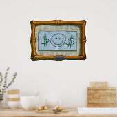 Mr Crab First Dollar $ Poster (Keuken)