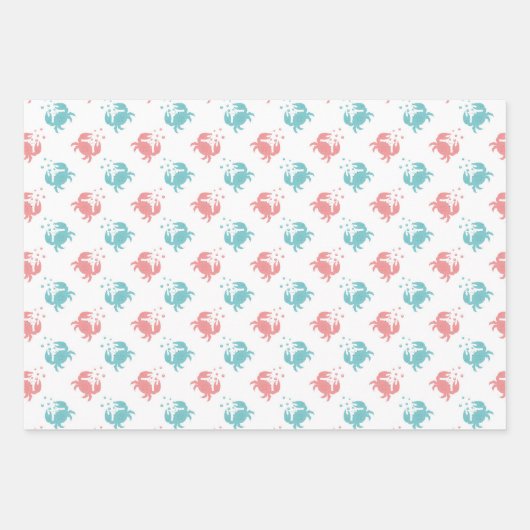 Mr. Crab Wrapping Paper Flat Sheet Set of 3 (Voorkant)