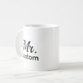 Mr Custom Personalized Name Mug – Classic Minimali Koffiemok (Voorkant links)
