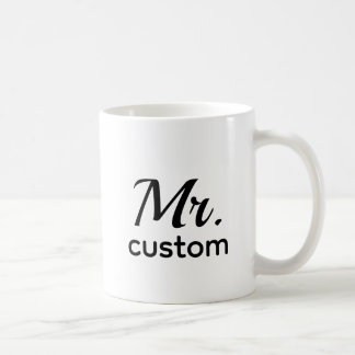 Mr Custom Personalized Name Mug – Classic Minimali Koffiemok