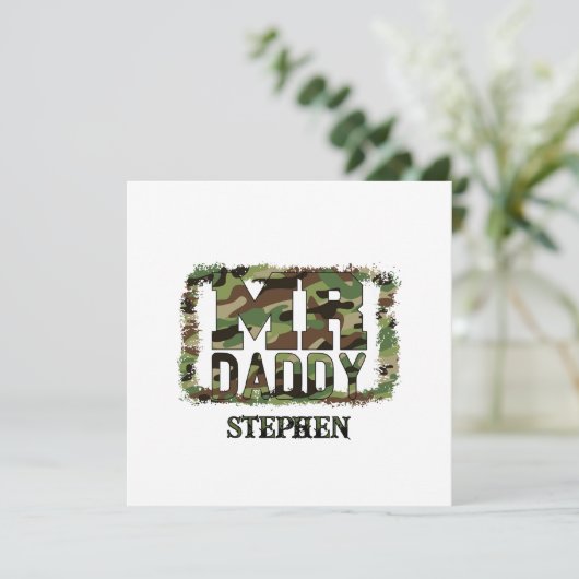 Mr. Daddy Camouflage Design met aangepaste naam (Staand voorkant)