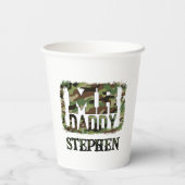 Mr. Daddy Camouflage Design met aangepaste naam Papieren Bekers (Achterkant)