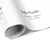 Mr Daddy since add year name parents father name g Cadeaupapier (Rol Hoek)