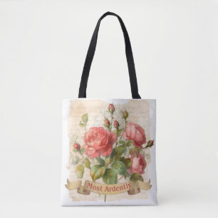 Mr Darcy Quote, meest oplettend, Romantic Love Tote Bag
