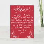 Mr Darcy Valentine Card no1 - Pride and Prejudice Feestdagen Kaart (Voorkant)