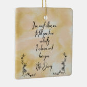 Mr Darcy's proclamatie kerstversiering Keramisch Ornament (Rechts)