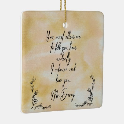 Mr Darcy's proclamatie kerstversiering Keramisch Ornament (Rechts)