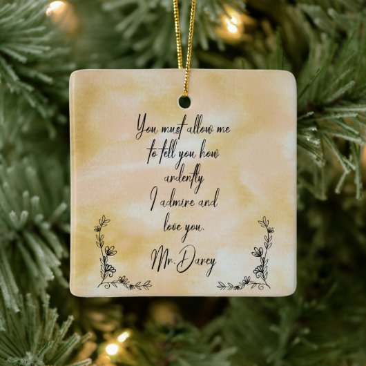 Mr Darcy's proclamatie kerstversiering Keramisch Ornament (Boom)