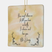 Mr Darcy's proclamatie kerstversiering Keramisch Ornament (Links)