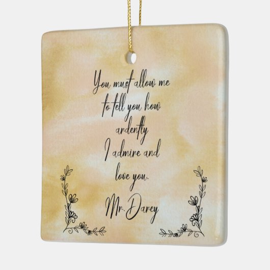 Mr Darcy's proclamatie kerstversiering Keramisch Ornament (Links)