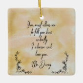 Mr Darcy's proclamatie kerstversiering Keramisch Ornament (Voorkant)