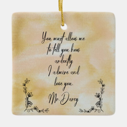 Mr Darcy's proclamatie kerstversiering Keramisch Ornament (Voorkant)