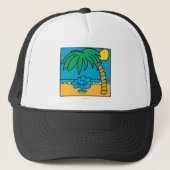 Mr Daydream Beach Scene Trucker Pet (Voorkant)
