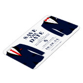 Mr. & de heer Modern Wedding Navy Tux - Bewaar de  Magneet (Linkerzijde)