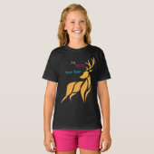 Mr. Deer Grafisch – Rustieke Bosstijl T-shirt (Voorkant volledig)